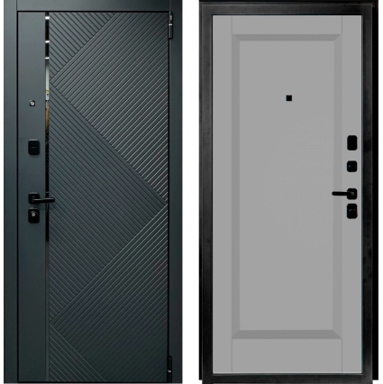 Входная дверь Прайм-R 87.П1 (Graphite Pro/ Nardo Grey)