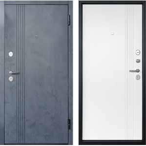 Входная дверь Луара (ПВХ Бетон Графит/ ПВХ  Белый)