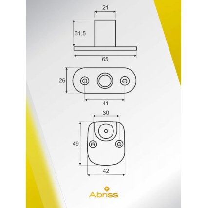 Упор дверной магнитный Abriss 2022, скрытый (Черный)