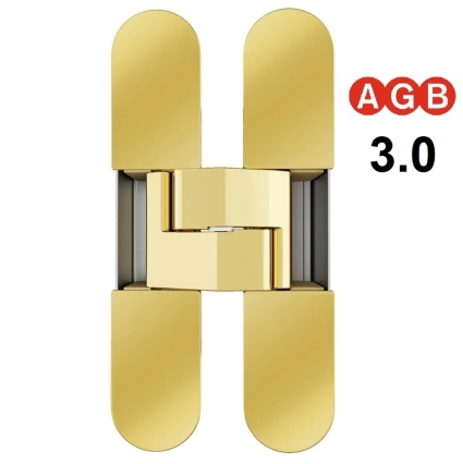Скрытая петля AGB Eclipse 3.0 с накладками (Матовая латунь)