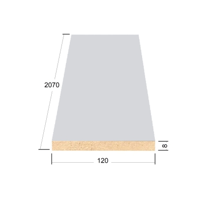 Добор Стандарт финиш-пленка 120х8х2070 (Белый) Добор Стандарт финиш-пленка 120х8х2070 (Белый)