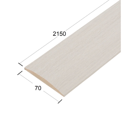 Наличник Стандарт финиш-пленка 70х8х2150 (Беленый дуб)