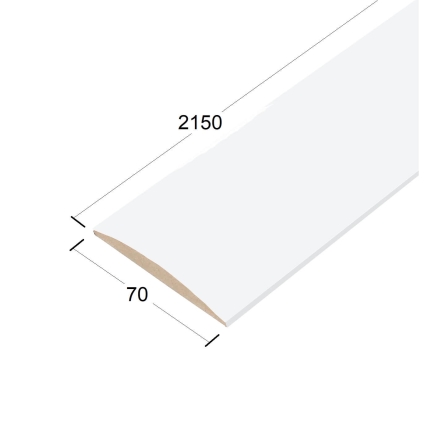 Наличник Стандарт финиш-пленка 70х8х2150 (Белый)