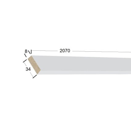 Притворная планка Стандарт финиш-пленка 34х8х2070 (Орех Итальянский) Притворная планка Стандарт финиш-пленка 34х8х2070 (Орех Итальянский)