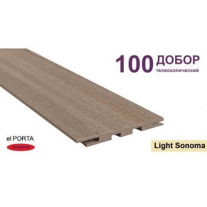 Добор телескопический Эльпорта 100х8х2070 (Light Sonoma) Экошпон