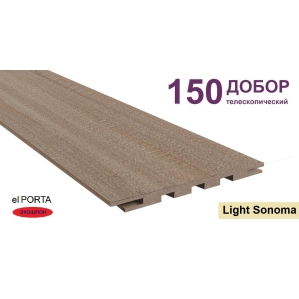 Добор телескопический Эльпорта 150х8х2070 (Light Sonoma) Экошпон