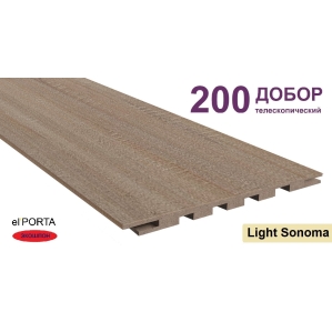 Добор телескопический Эльпорта 200х8х2070 (Light Sonoma) Экошпон Добор телескопический Эльпорта 200х8х2070 (Light Sonoma) Экошпон