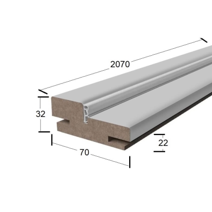 Коробка телескопическая с уплотнителем Эльпорта 32х70х2070 (Nardo Grey) Полипропилен