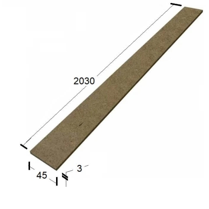 Соединительная шпонка для доборов 45х2030х3 (МДФ, Без отделки)