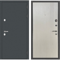 Входная дверь Лагуна МТ-1 (Муар Искра Черный/ MD22 Экодуб молочный), 840х2050 мм правая