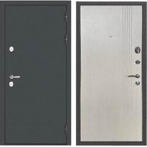 Входная дверь Лагуна МТ-1 (Муар Искра Черный/ MD22 Экодуб молочный), 840х2050 мм правая