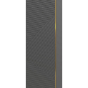 Дверное полотно "Эмаль Line-8 (Графит/ Золотой молдинг) 80см