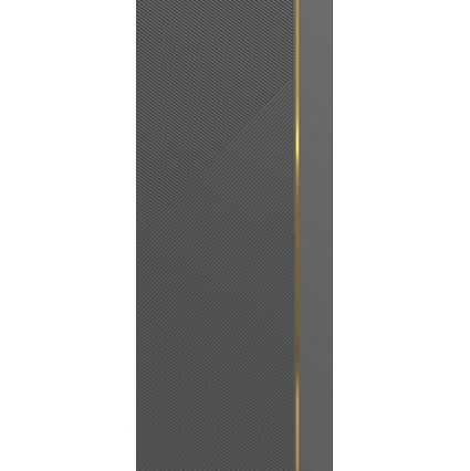 Дверное полотно "Эмаль Line-8 (Графит/ Золотой молдинг) 80см Дверное полотно "Эмаль Line-8 (Графит/ Золотой молдинг) 80см