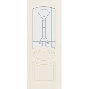 Дверное полотно "ЭО 2" Ваниль 70см/ выставочный образец с витрины