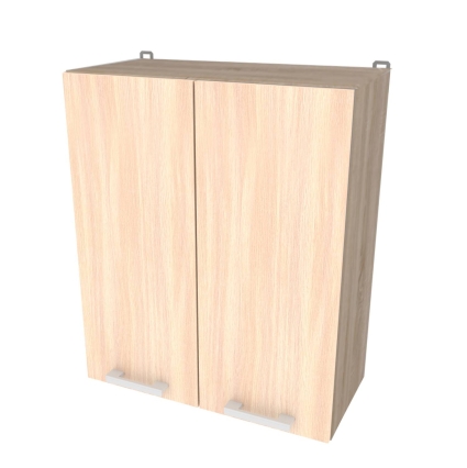 Шкаф верхний Компо ВШ60-720-2дв (Корпус Дуб Санома/ Фасад Дуб молочный) выставочный образец с витрины