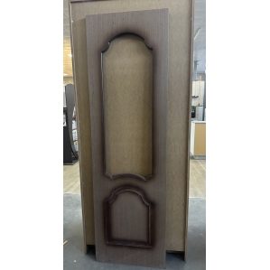 Дверное полотно Шпон ПО без стекла/ Орех 60 см без отделки лаком