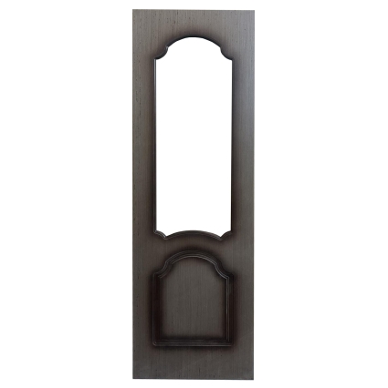 Дверное полотно Шпон ПО без стекла/ Орех 60 см без отделки лаком