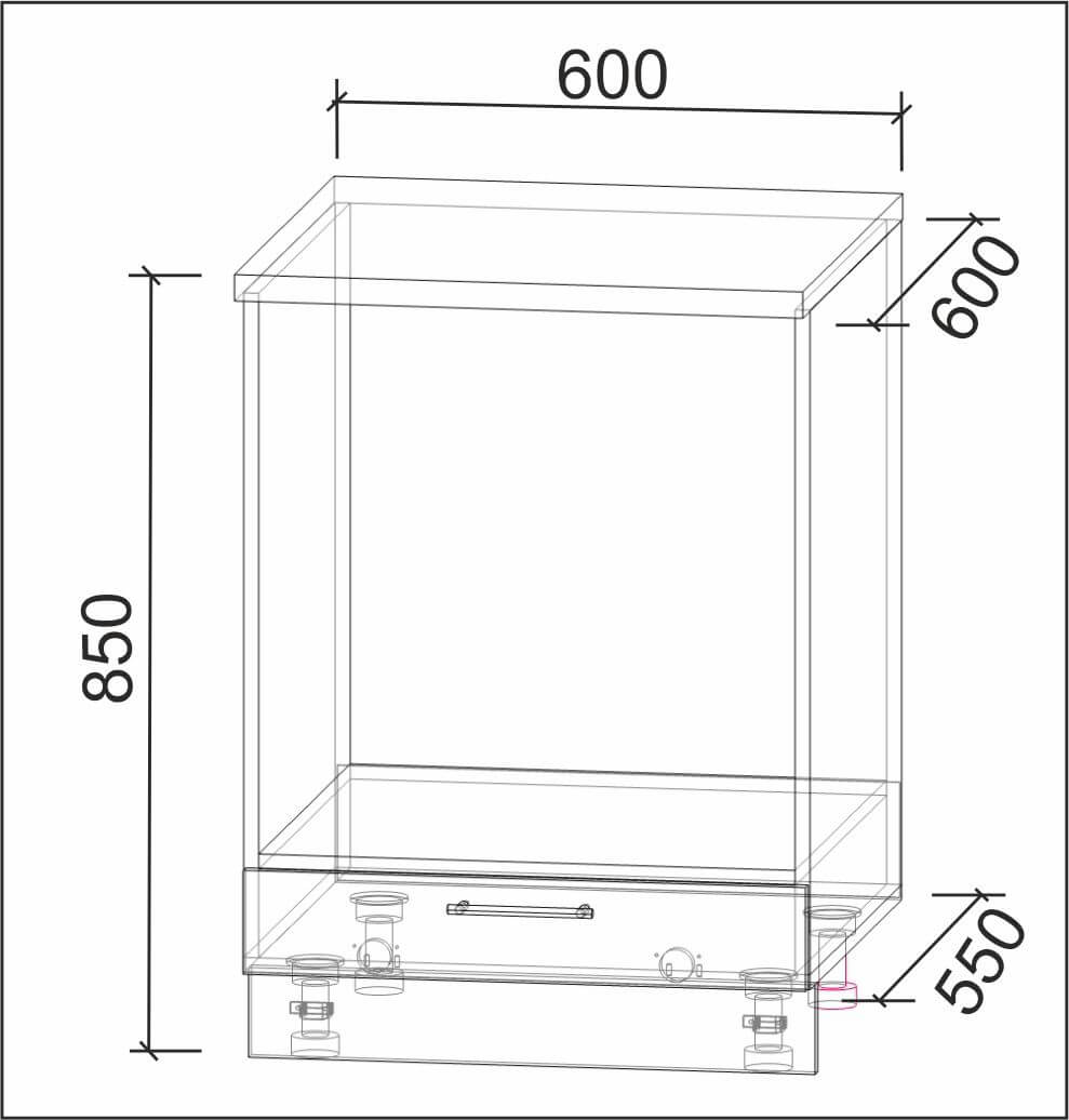 Размеры тумбы под духовой шкаф 60 см
